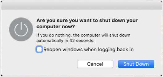Turn Off Reopen Windows CheckBox