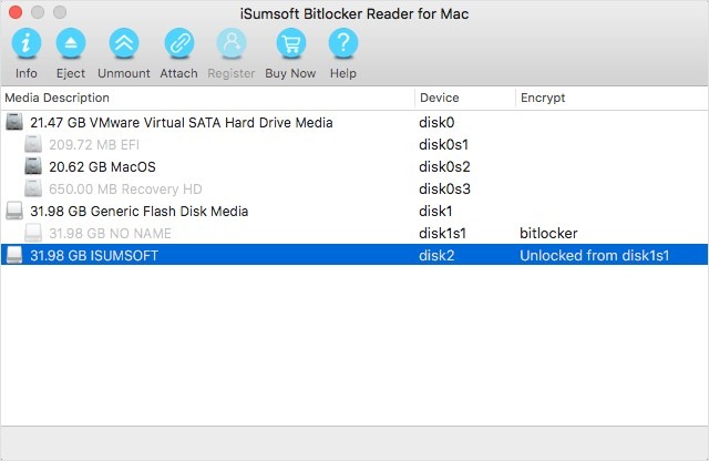 iSumsoft BitLocker Reader For Mac