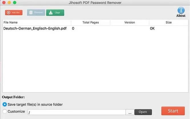 jihosoft PDF Password Remover