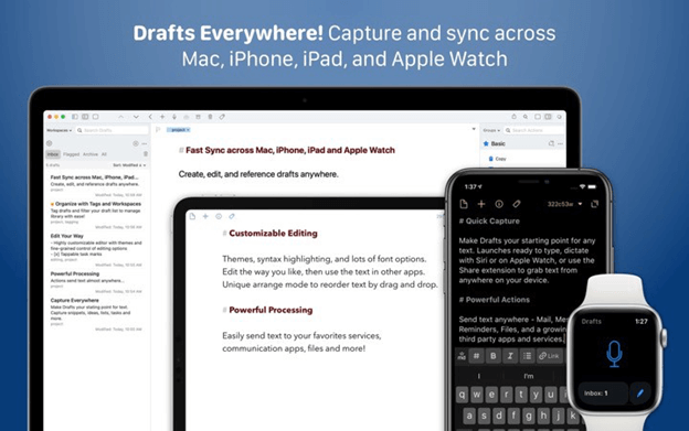 Drafts - Best Writting Apps for mac
