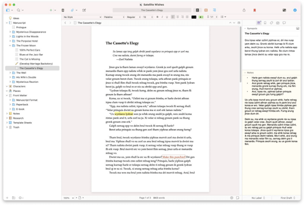 Scrivener - Best Writting Apps for mac